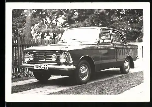 Fotografie Auto Moskwitsch, Limousine mit Kennzeichen DK50-42