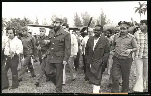 Fotografie Fidel Castro Staatspräsident von Kuba bei einem Empfang