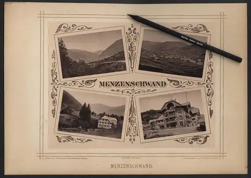 Fotografie G. Roebcke, Freiburg, Ansicht Menzenschwand, Hotel Pension, Blick nach dem Ort