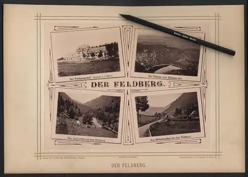 Fotografie G. Roebcke, Freiburg, Ansicht Feldberg, Feldbergerhof, Wilhelmsthal, Zastlerthal, Feldsee