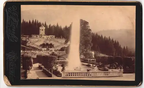 Fotografie M. Frank, Rosenheim, Ansicht Ettal, Blick in den Garten des Schloss Linderhof mit dem Venustempel