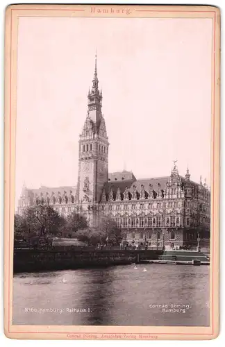 Fotografie Conrad Döring, Hamburg, Ansicht Hamburg, Blick von der Alster auf das Rathaus