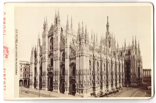Fotografie G. Brogi, Firenze, Ansicht Milano, La Cattedrale dal Palazzo Reale