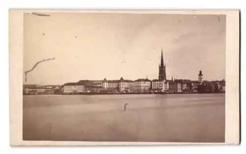 Fotografie unbekannter Fotograf, Ansicht Stockholm, Blick nach der Insel Riddarholmen