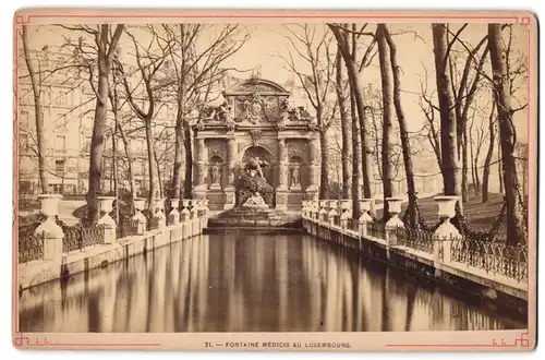 Fotografie unbekannter Fotograf, Ansicht Paris, Fontaine Medicis au Luxembourg