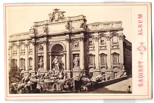 Fotografie unbekannter Fotograf, Ansicht Rom, Trevi Brunnen mit dem Palazzo Poli