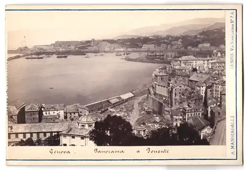 Fotografie A. Mangiagalli, Genova, Ansicht Genova, Panorama a Ponente