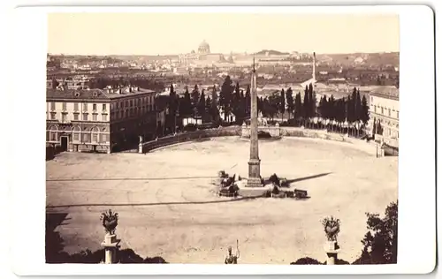 Fotografie Enrico Berzaschi, Roma, Ansicht Roma, Obelisco del Monte Pincio