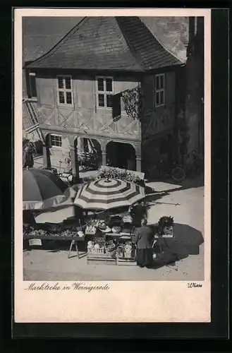 AK Wernigerode, Marktecke im Stadtkern