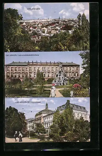 AK Erlangen, Teilansicht, Kollegienhaus, Universitätsbibliothek