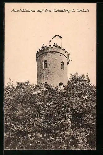 AK Collm, Aussichtsturm auf dem Collmberg