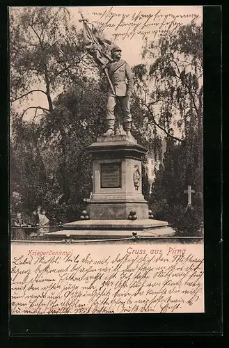 AK Pirna, Kriegerdenkmal
