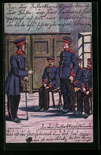 AK Soldat bei einer Instruktionsstunde