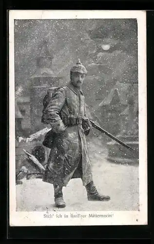 AK Steh` ich in finstrer Mitternacht, Soldat im Schneegestöber
