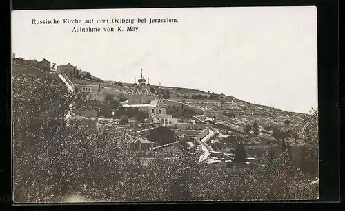 AK Jerusalem, Russische Kirche auf dem Ölberg