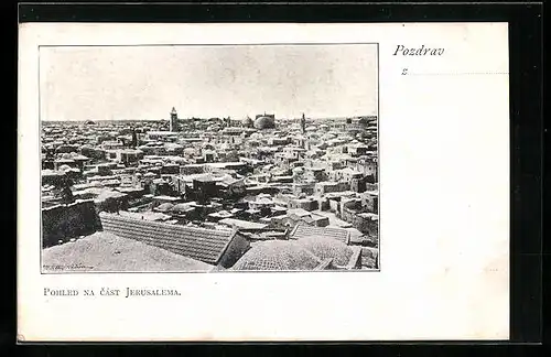 AK Jerusalem, Panorama der Stadt
