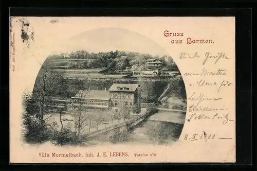 AK Barmen, Gasthaus Villa Murmelbach