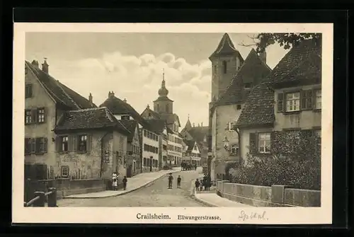 AK Crailsheim, Blick in die Ellwangerstrasse