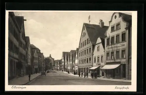 AK Ellwangen, Weinhandlung C. Zeller in der Langestrasse