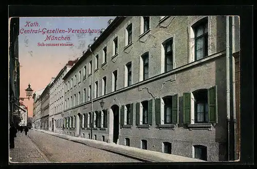 AK München, Kath. Central-Gesellen-Vereinshaus, Schommerstrasse