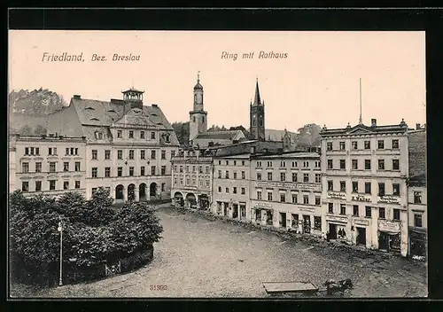 AK Friedland, Ring mit Rathaus