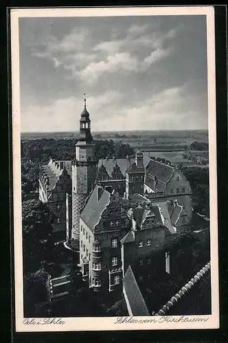 AK Oels, Schloss vom Kirchturm