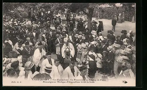 AK Saint Junien, La Procession au Champ de Foire, Ostensions