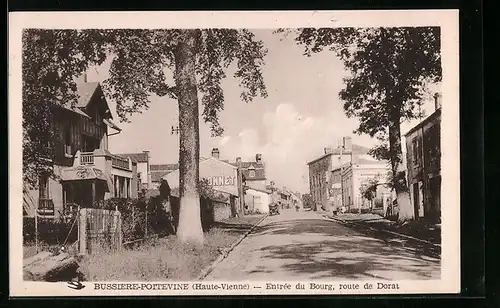 AK Bussiere-Poitevine, Entrée du Bourg