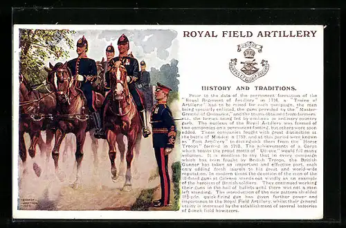 Künstler-AK Royal Field Artillery, History and Traditions, Regiment