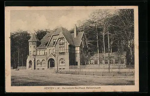 AK Herten i. W., Gemeinde-Gasthaus Katzenbusch