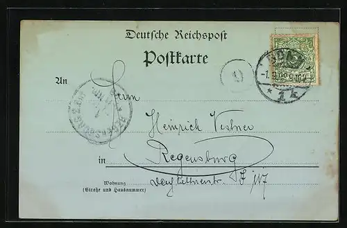 Mondschein-AK Bonn, Blick in die Coblenzerstrasse