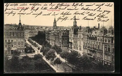 AK Döbeln i. Sa., Blick auf die Königstrasse