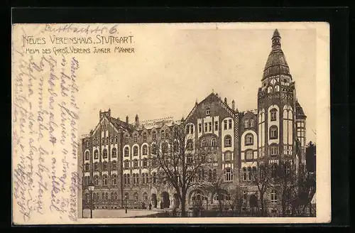 AK Stuttgart, neues Vereinshaus, Heim des christl. Vereins junger Männer