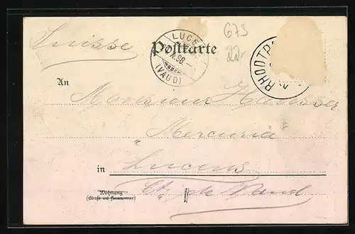 Lithographie Edenkoben, Villa Ludwigshöhe