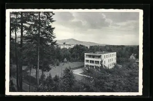 AK Jablunkau /O.-Schles., Blick auf Mehrfamilienhaus