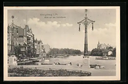 AK Königsberg i. Pr., Blick auf den Schlossteich