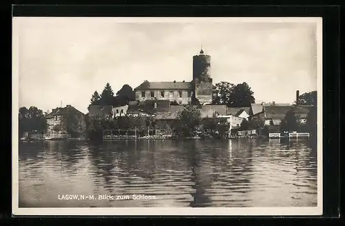 AK Lagow /N.-M., Blick zum Schloss