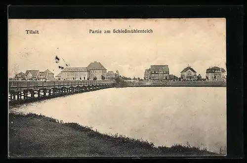 AK Tilsit, Partie am Schlossmühlenteich