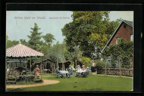 AK Grüner Wald bei Bockhorn, Spielplatz im Garten, Gasthaus