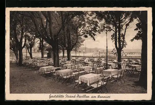 AK Berlin-Wannsee, Gaststätte Strand-Pavillon am Wannsee