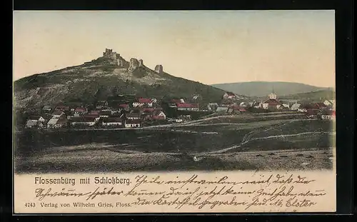 AK Flossenbürg, Gesamtansicht mit Schlossberg