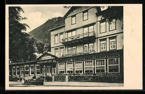 AK Bad Harzburg, Hotel Rheinischer Hof, Bes. Bruno Heske