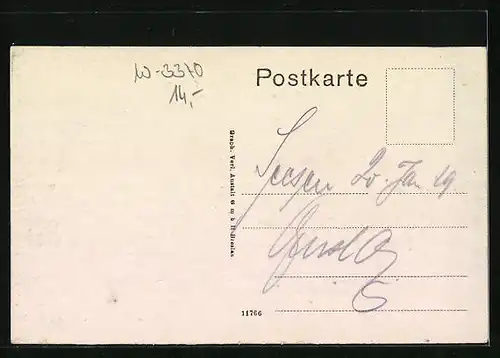 AK Seesen, Partie an der Poststrasse m. Kgl. Eisenbahn-Betriebsamt und Kaiserl. Postamt