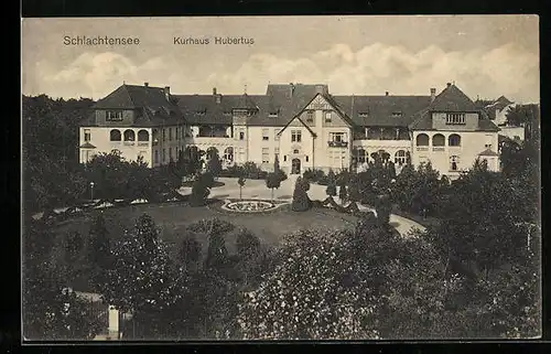 AK Berlin-Schlachtensee, Kurhaus Hubertus aus der Vogelschau