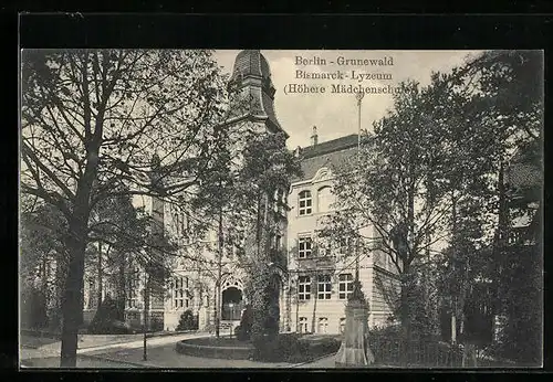 AK Berlin-Grunewald, Bismarck-Lyzeum, Höhere Mädchenschule