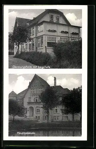 AK Lenste, Kinder- und Genesungsheim Lensterhof, Liegehalle und Hauptgebäude