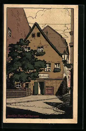 Steindruck-AK Berlin, Der Nussbaum