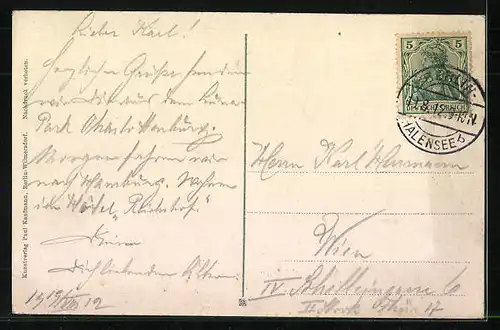 AK Berlin-Halensee, Terrassen am Halensee, Luna-Park