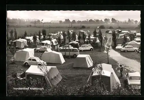 AK Altenbruch, Camping-Platz mit Zelten und Autos