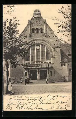 AK Worms, Portal des Hauptbahnhofs